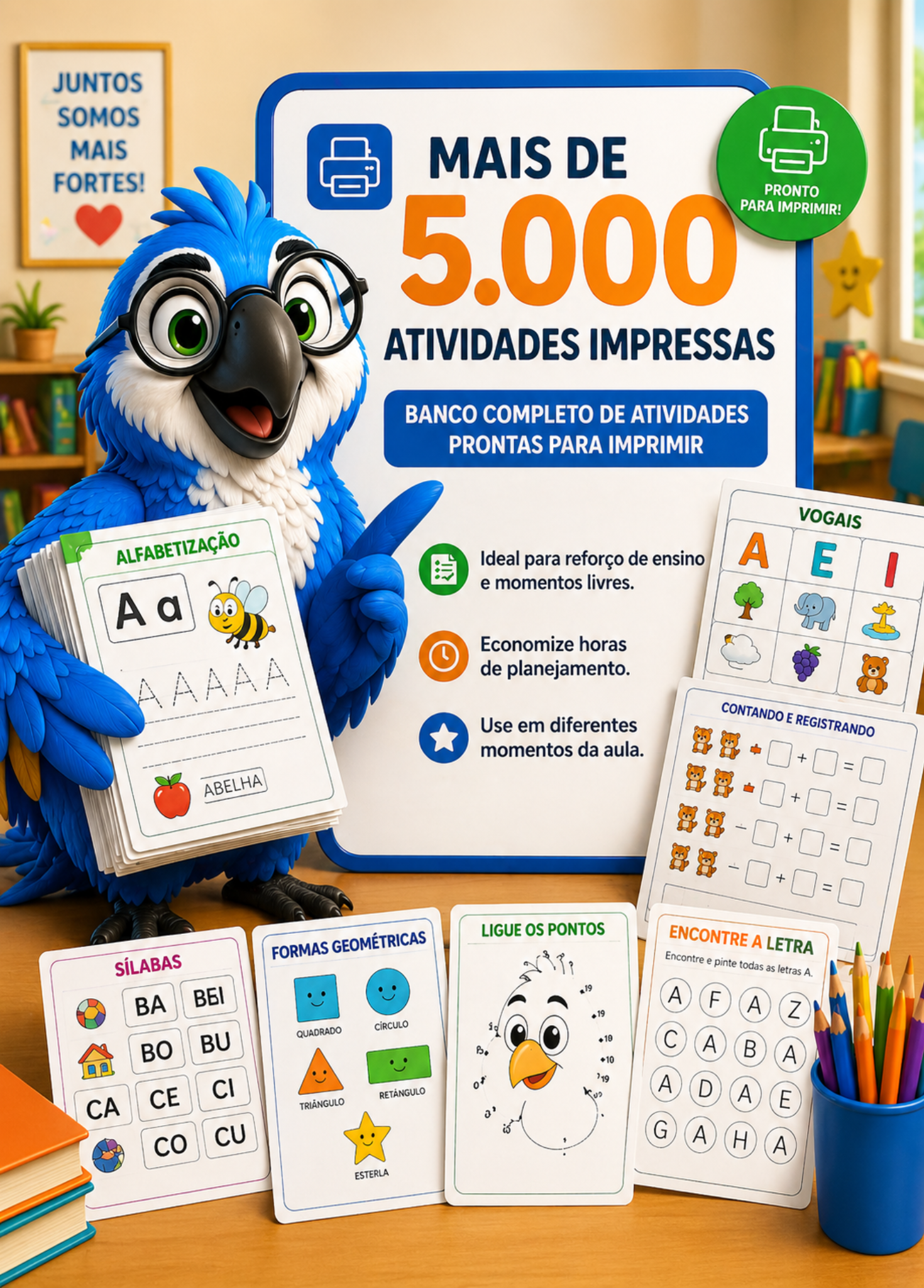 Mais de 5.000 atividades impressas
